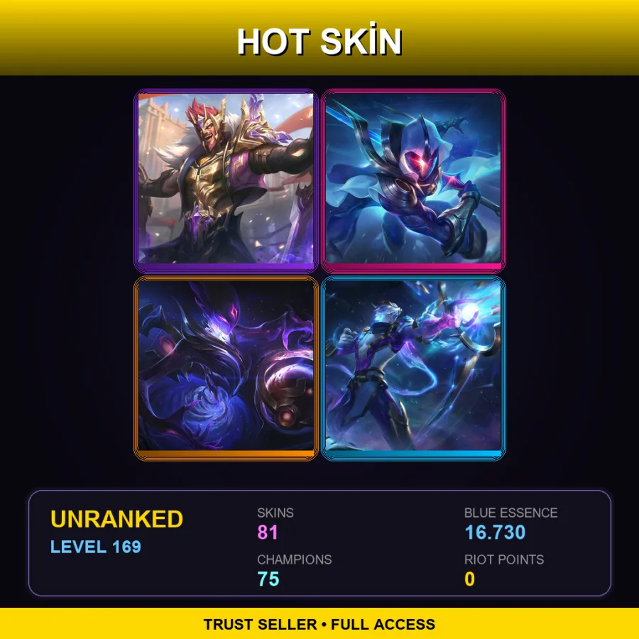 SG | Lv169 | Unranked | 81 Skin | 75 Champ — Dragonblade Riven