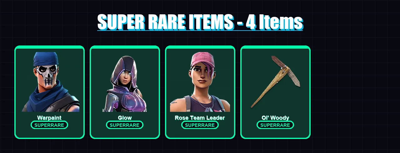 [PS4/PS5/XBOX/PC] | Warpaint | Glow | Rose Team Leader | The Devourer | Frozen Fishstick | 17 skin | 20 pickaxe | 23 emote | 21 glider | Lv213