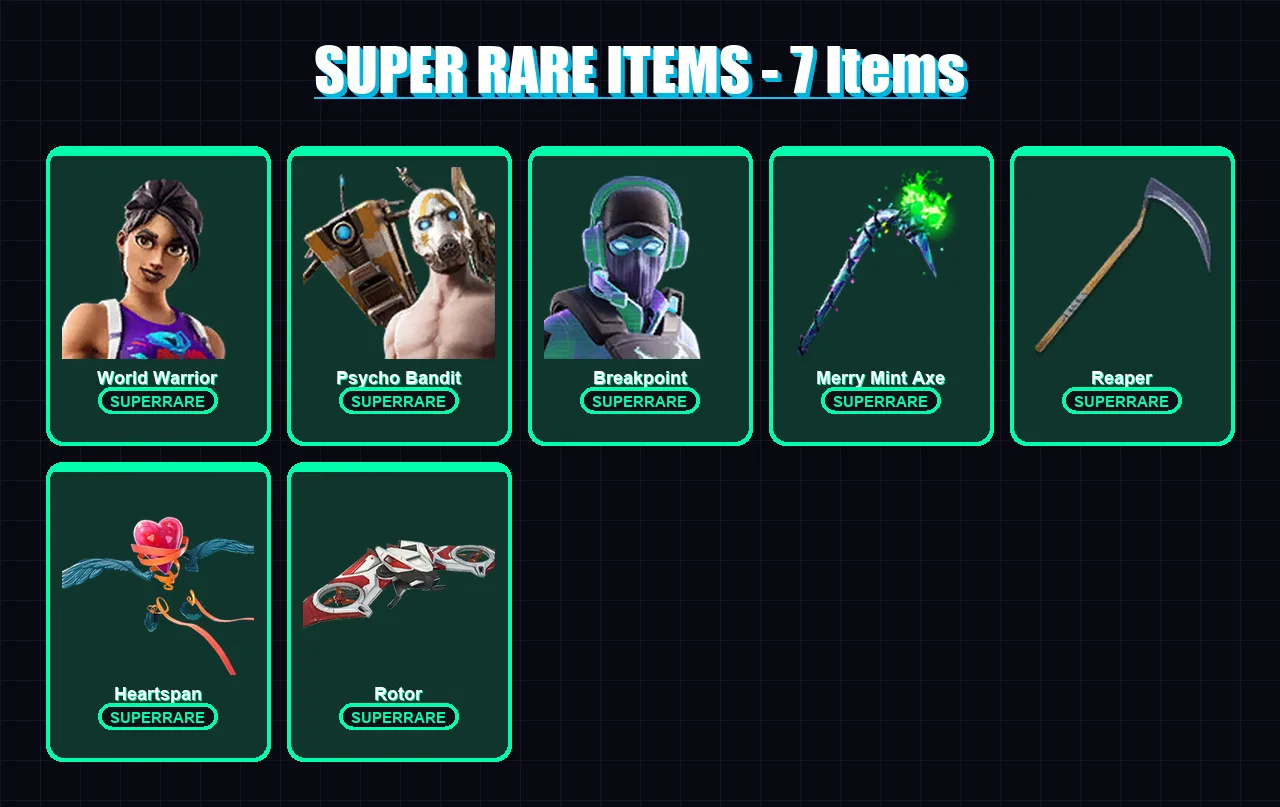 [PC/XBOX/PSN] | Double Helix | Sofia | World Warrior | Psycho Bandit | Breakpoint | 130 skin | 119 pickaxe | 106 emote | 83 glider | Lv947