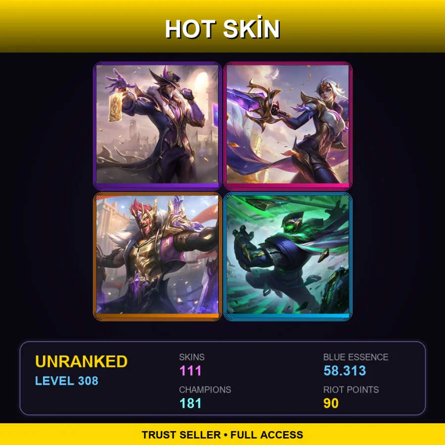 ME | Lv308 | Unranked | 111 Skin | 181 Champ with Fiddlesticks