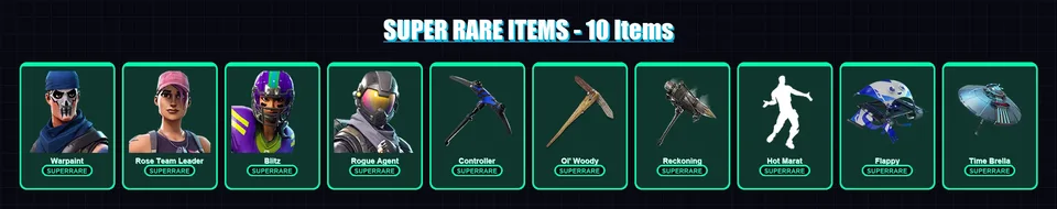 [PC/XBOX] | Warpaint | Rose Team Leader | Blitz | Rogue Agent | Inferno | 122 skin | 107 pickaxe | 105 emote | 95 glider | Lv1425 — main preview