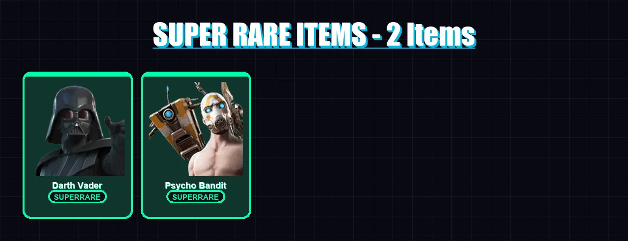[PS4/PS5/XBOX/PC] | Darth Vader | Psycho Bandit | Hades | Ronin | The Imagined | 84 skin | 125 pickaxe | 84 emote | 107 glider | Lv1806