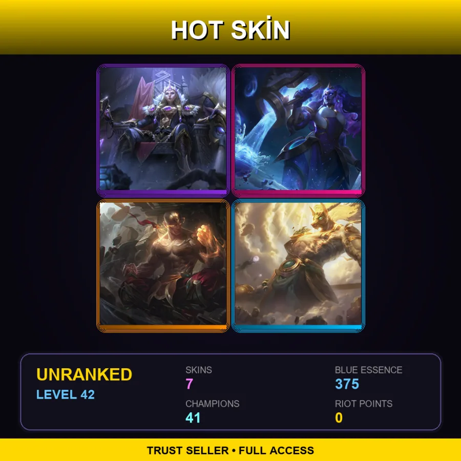 BR | Lv42 | Unranked | 7 Skin | 41 Champ — LoL account