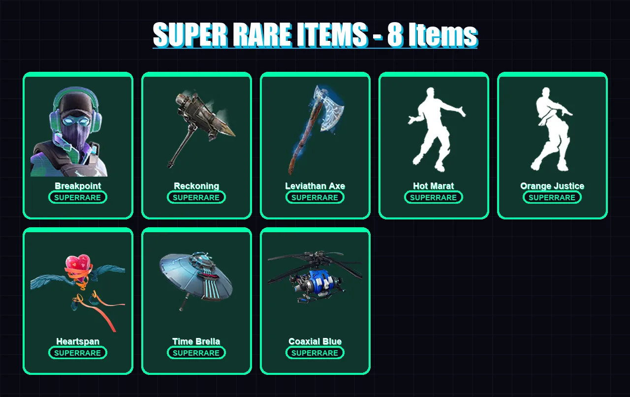 [PC/XBOX] | Breakpoint | Polarity | Vendetta | Galaxia | Ruin | 125 skin | 149 pickaxe | 124 emote | 128 glider | Lv2114