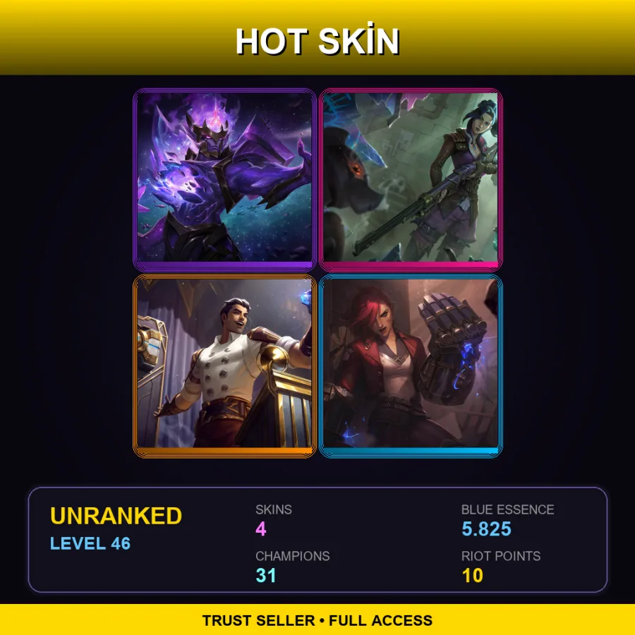 LAS | Lv46 | Unranked | 4 Skin | 31 Champ — Dark Star Jarvan Iv