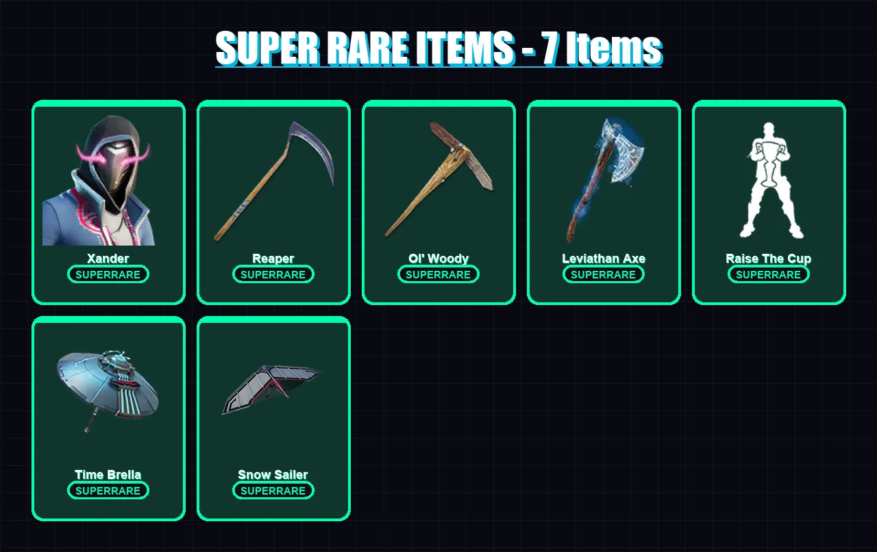 [PC/XBOX] | Xander | Kymera | Valeria | Gear Specialist Maya | Hades | 266 skin | 226 pickaxe | 176 emote | 162 glider | Lv2167