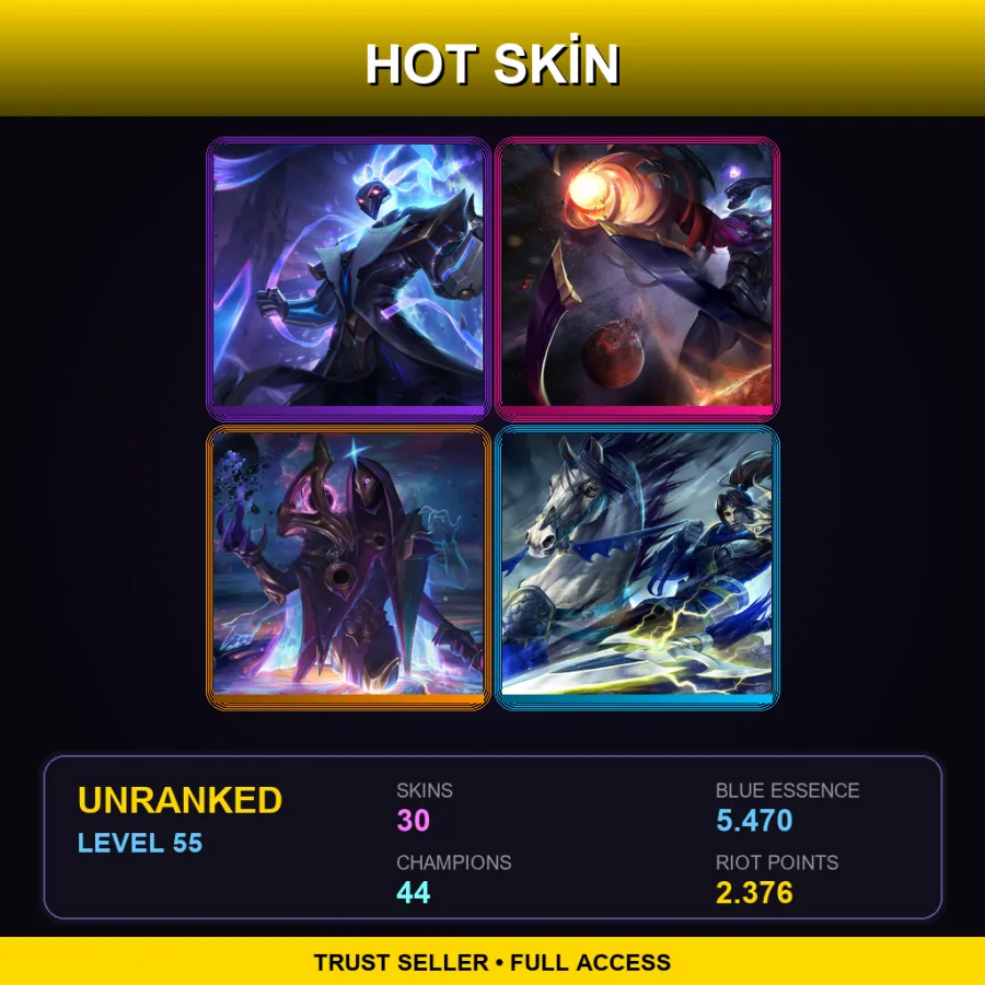 BR | Lv55 | Unranked | 30 Skin | 44 Champ
