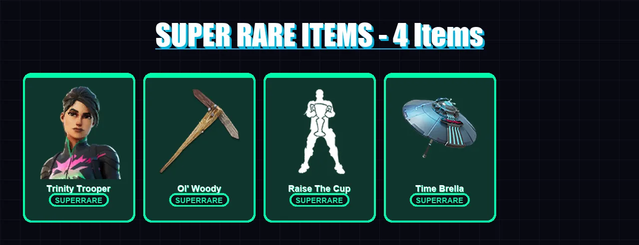 [PC/XBOX/PSN] | Trinity Trooper | Era | Omegarok | Ronin | The Ageless | 117 skin | 178 pickaxe | 106 emote | 144 glider | Lv2338