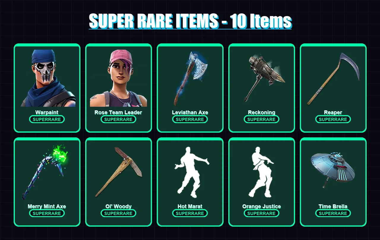 [PC/XBOX/PSN] | Warpaint | Rose Team Leader | Omega | Kymera | Deadpool | 173 skin | 185 pickaxe | 132 emote | 164 glider | Lv2222