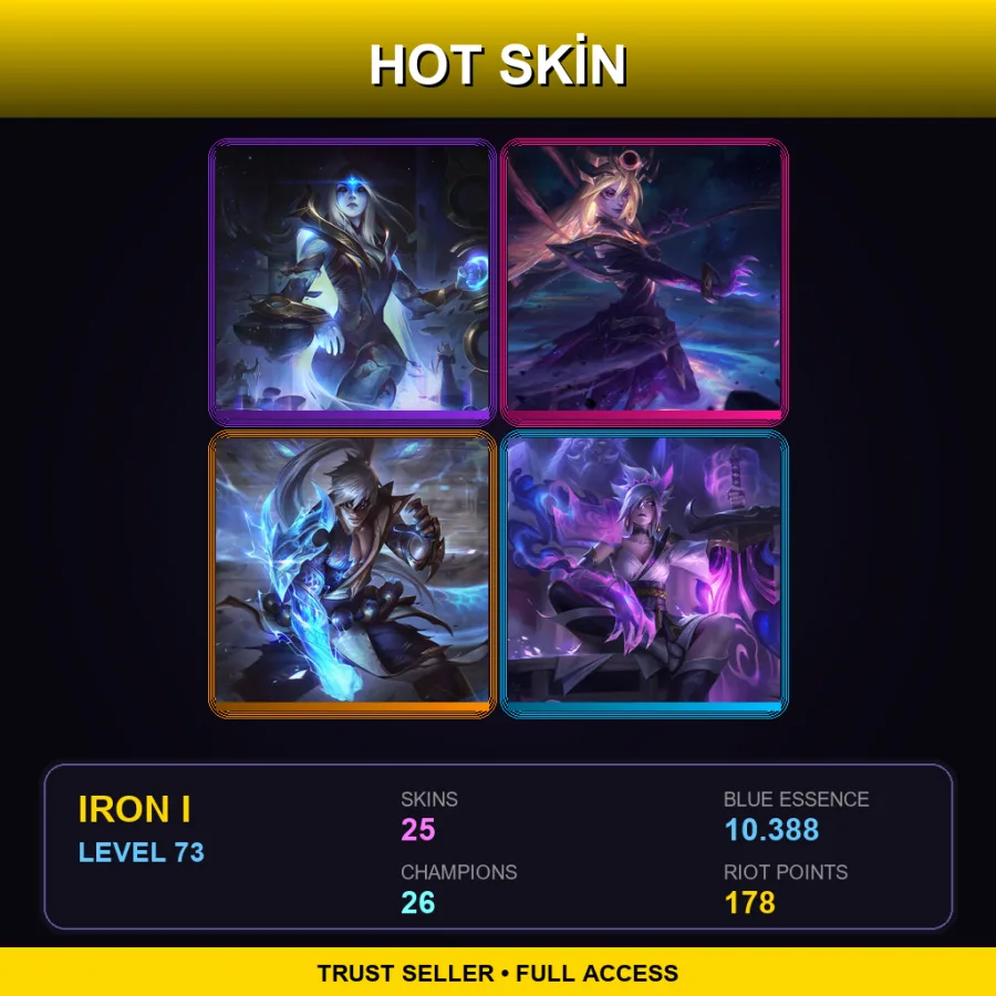 LAN | Lv73 | Iron I | 25 Skin | 26 Champ