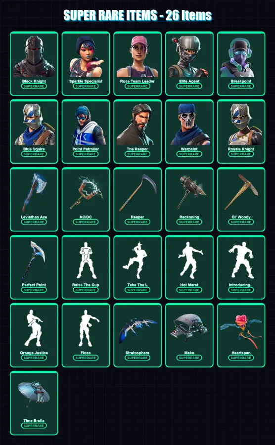 [PS4/PS5/XBOX/PC] | Black Knight | Sparkle Specialist | Rose Team Leader | 224 skin | Lv2298 — Fortnite account