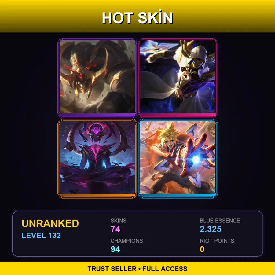 VN | Lv132 | Unranked | 74 Skin | 94 Champ