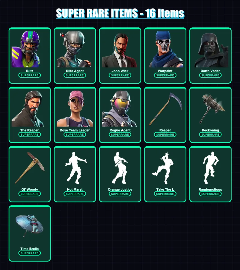 [PC/PSN] | Blitz | Elite Agent | John Wick | Warpaint | Darth Vader | 538 skin | 489 pickaxe | 354 emote | 282 glider | Lv3005 — Fortnite account