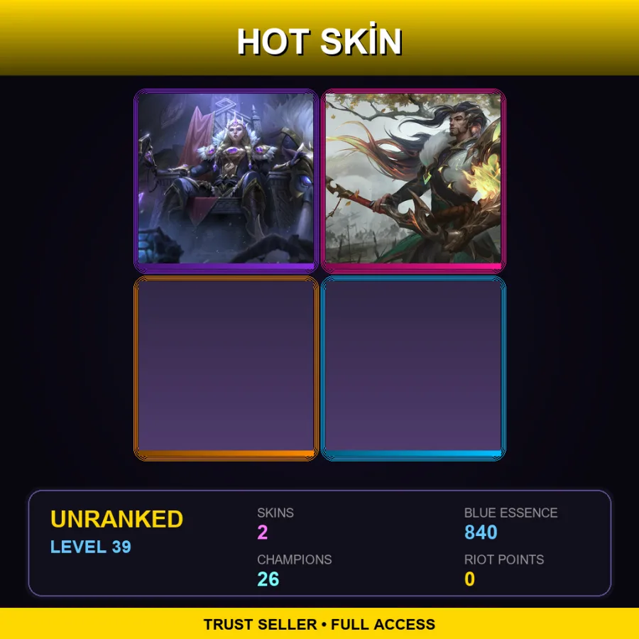 TR | Lv39 | Unranked | 2 Skin | 26 Champ