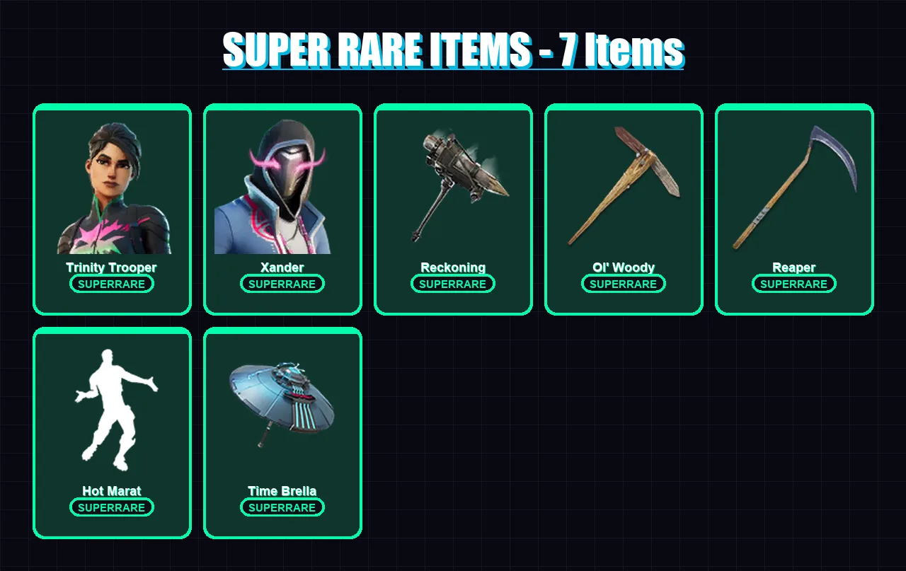 [PC/PSN] | Trinity Trooper | Xander | Blackheart | Vi | Gear Specialist Maya | 195 skin | 211 pickaxe | 152 emote | 158 glider | Lv2105