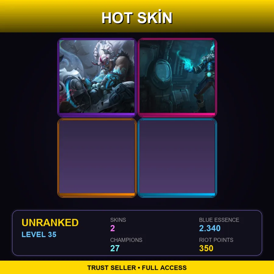 LAN | Lv35 | Unranked | 2 Skin | 27 Champ