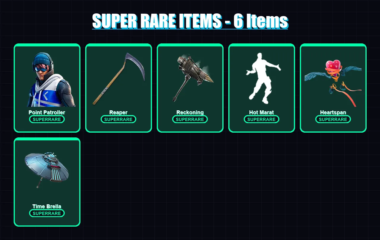 [PC/XBOX] | Point Patroller | Zenith | Eternal Knight | Calamity | Spectra Knight | 53 skin | 68 pickaxe | 64 emote | 74 glider | Lv1096