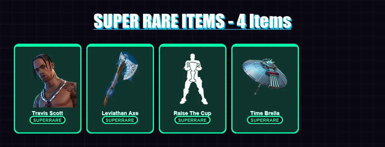 [PC/XBOX/PSN] | Travis Scott | Backlash | Mandalorian | Snap | Nezumi | 162 skin | 173 pickaxe | 139 emote | 137 glider | Lv2278