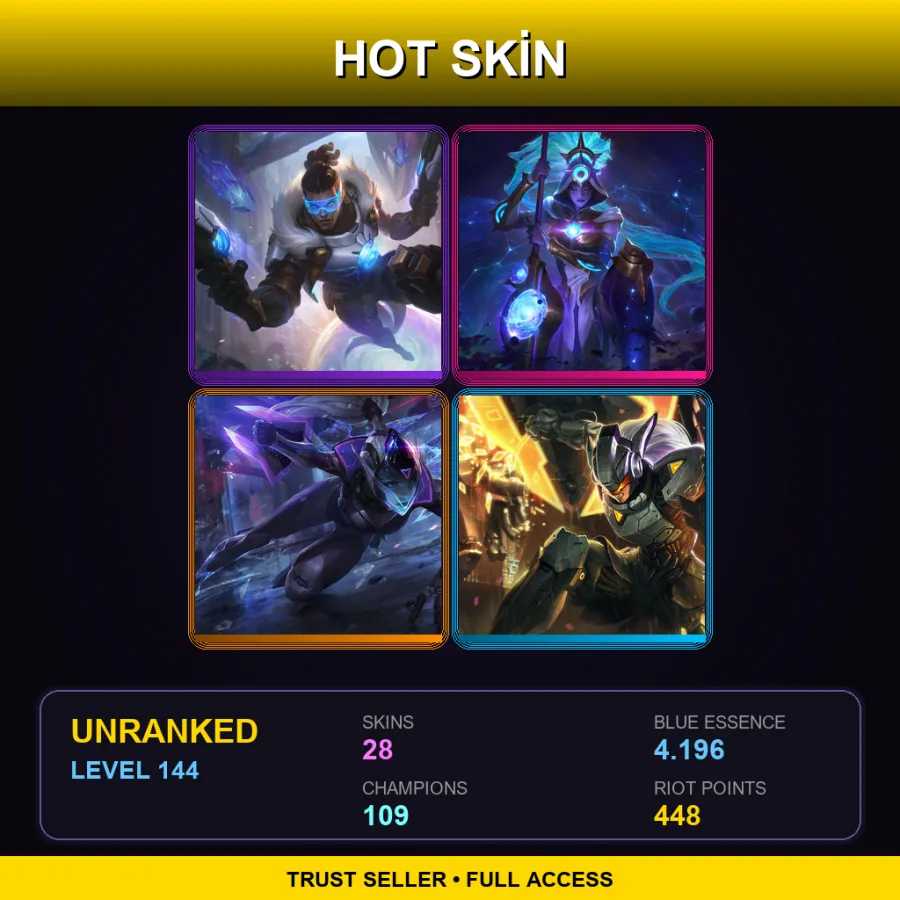 LAS | Lv144 | Unranked | 28 Skin | 109 Champ