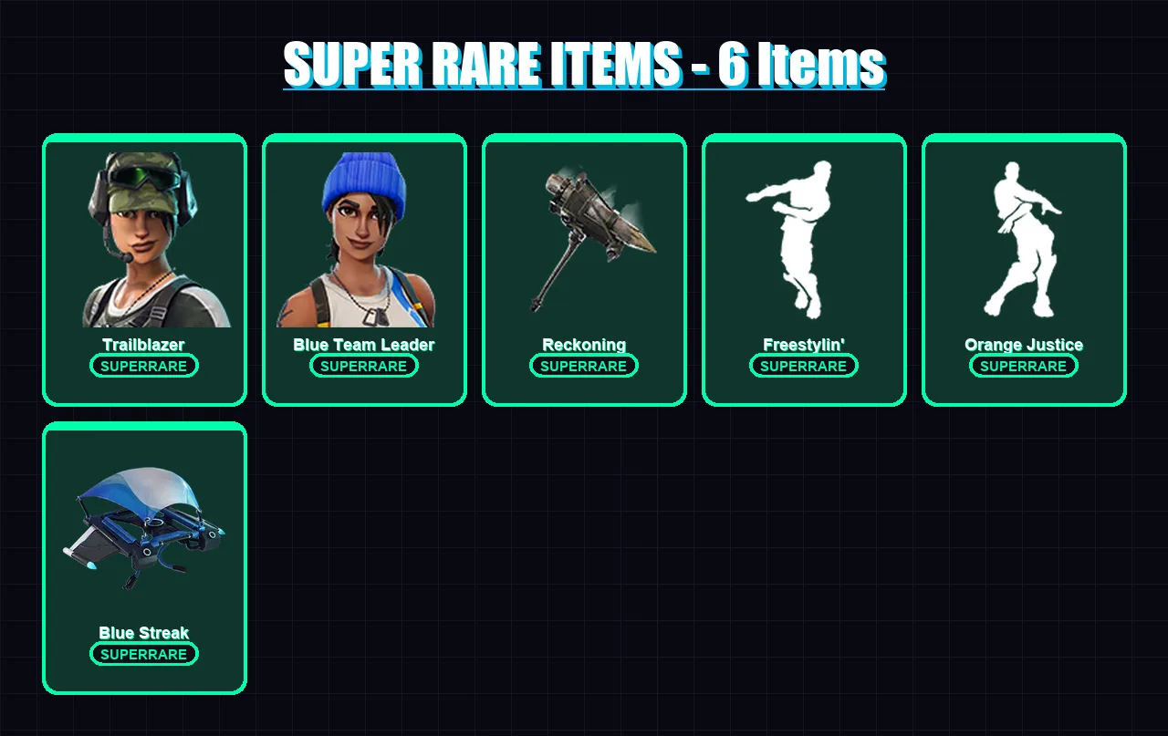 [PC/XBOX/PSN] | Trailblazer | Blue Team Leader | Carbide | Calamity | Drift | 24 skin | 16 pickaxe | 24 emote | 17 glider | Lv122
