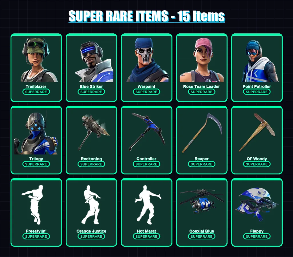 [PS4/PS5/XBOX/PC] | Trailblazer | Blue Striker | Warpaint | 121 skin | Lv1619