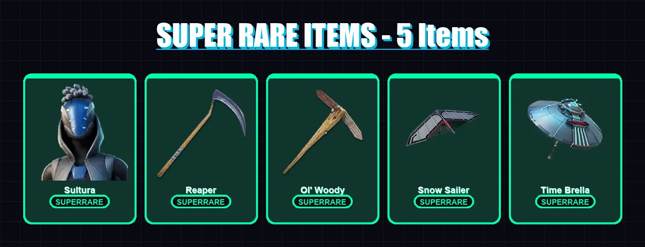 [PS4/PS5/XBOX/PC] | Sultura | Omegarok | Spectra Knight | Heartbreak Ranger | Lil Split | 25 skin | 62 pickaxe | 47 emote | 45 glider | Lv567