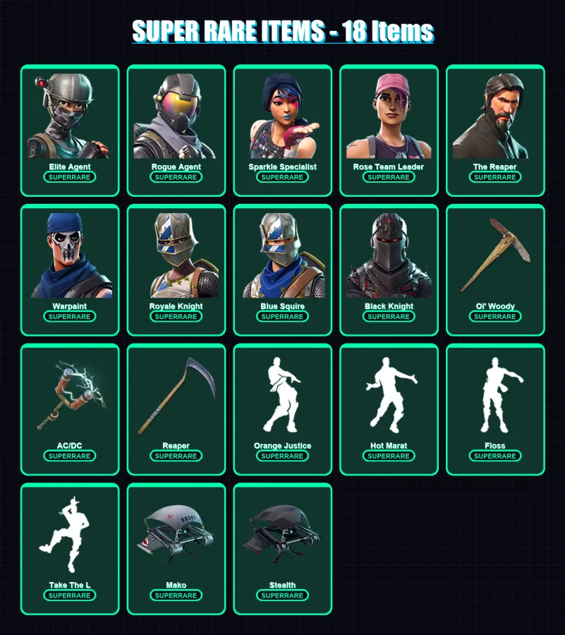 [PC/XBOX/PSN] | Elite Agent | Rogue Agent | Sparkle Specialist | Rose Team Leader | The Reaper | 34 skin | 25 pickaxe | 38 emote | 36 glider | Lv399 — Fortnite account