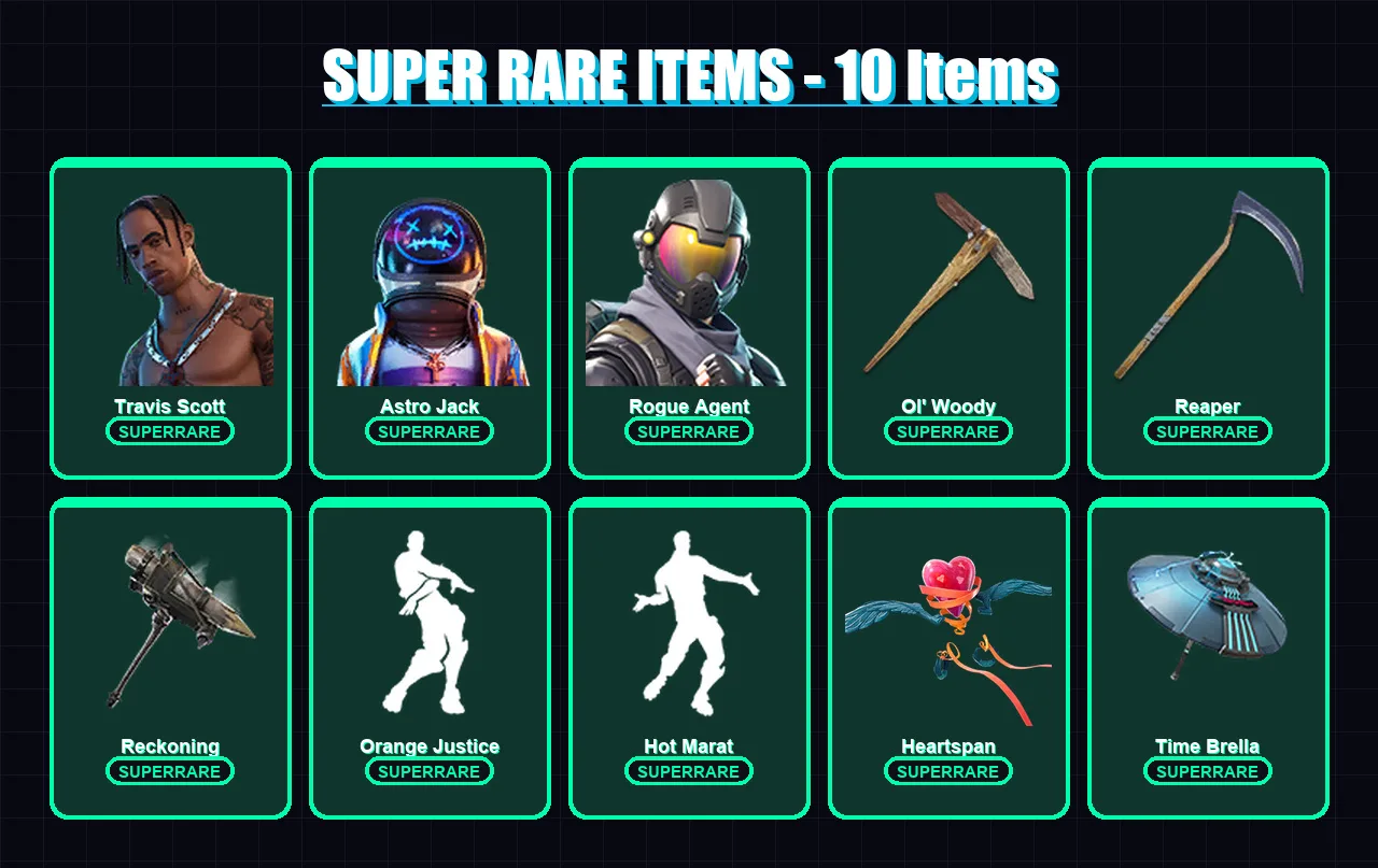 [PC/PSN] | Travis Scott | Astro Jack | Rogue Agent | Carbide | Zenith | 120 skin | 121 pickaxe | 109 emote | 114 glider | Lv1723