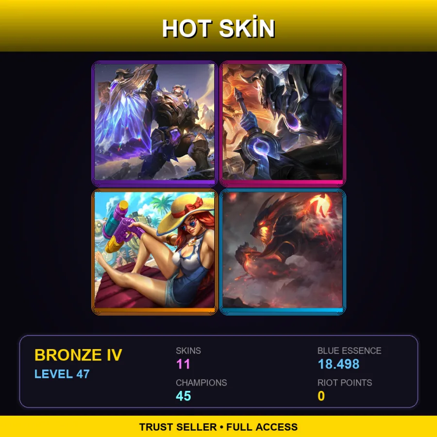 LAS | Lv47 | Bronze IV | 11 Skin | 45 Champ