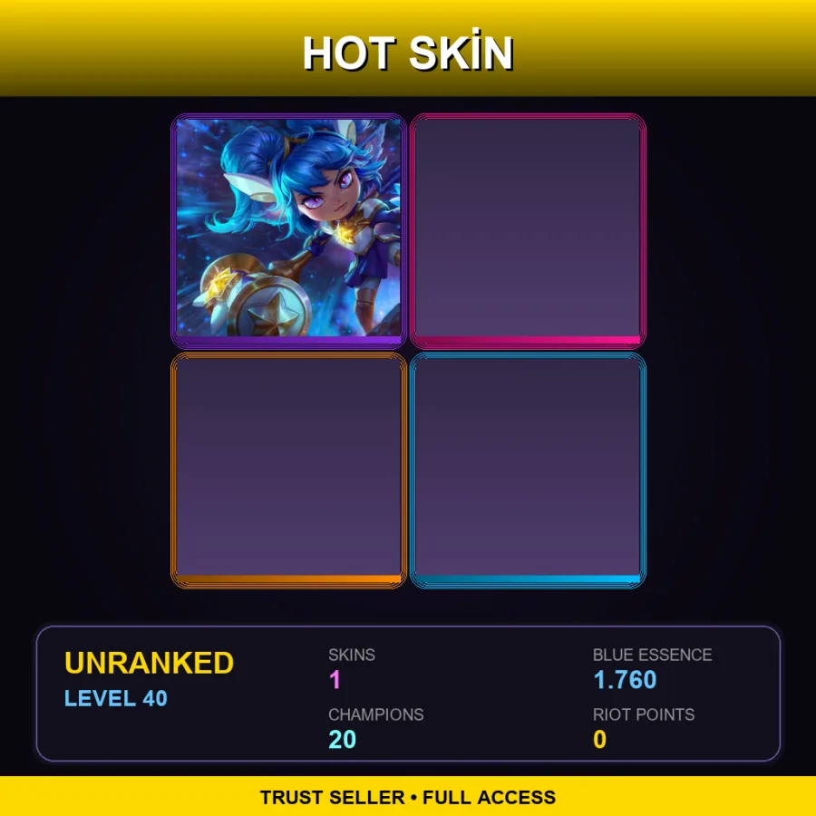 NA | Lv40 | Unranked | 1 Skin | 20 Champ
