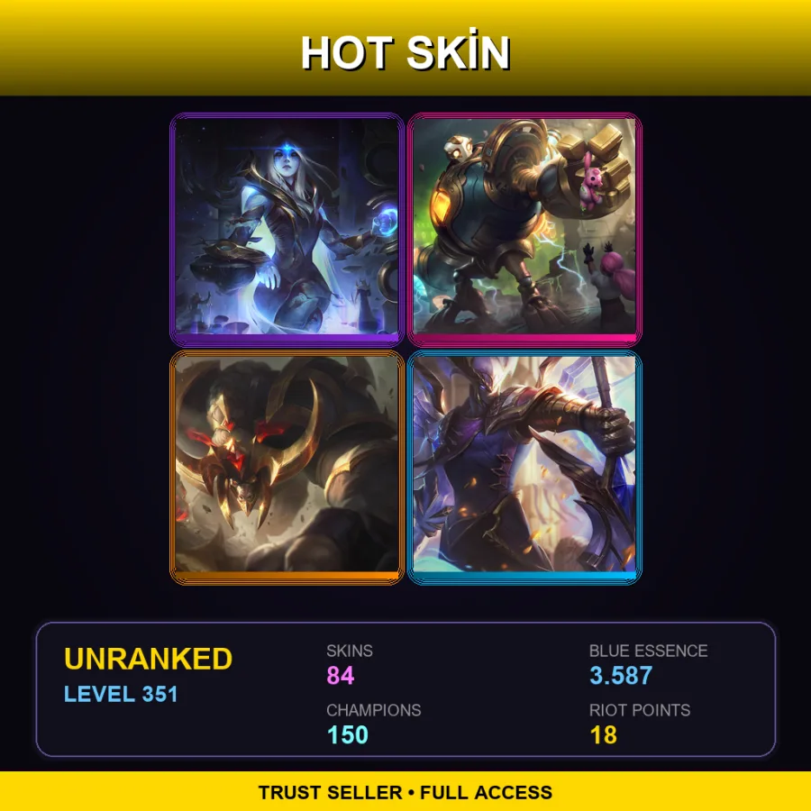 BR | Lv351 | Unranked | 84 Skin | 150 Champ