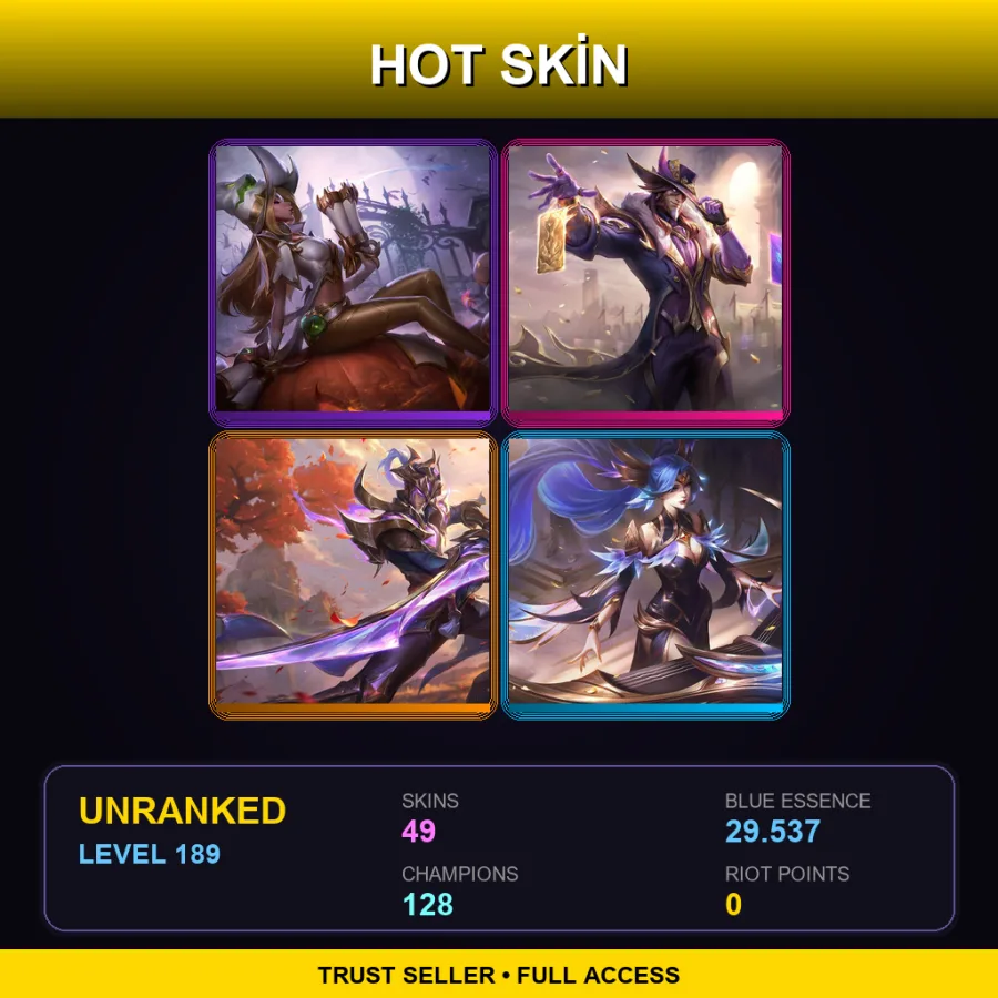 TR | Lv189 | Unranked | 49 Skin | 128 Champ — Queen Ashe