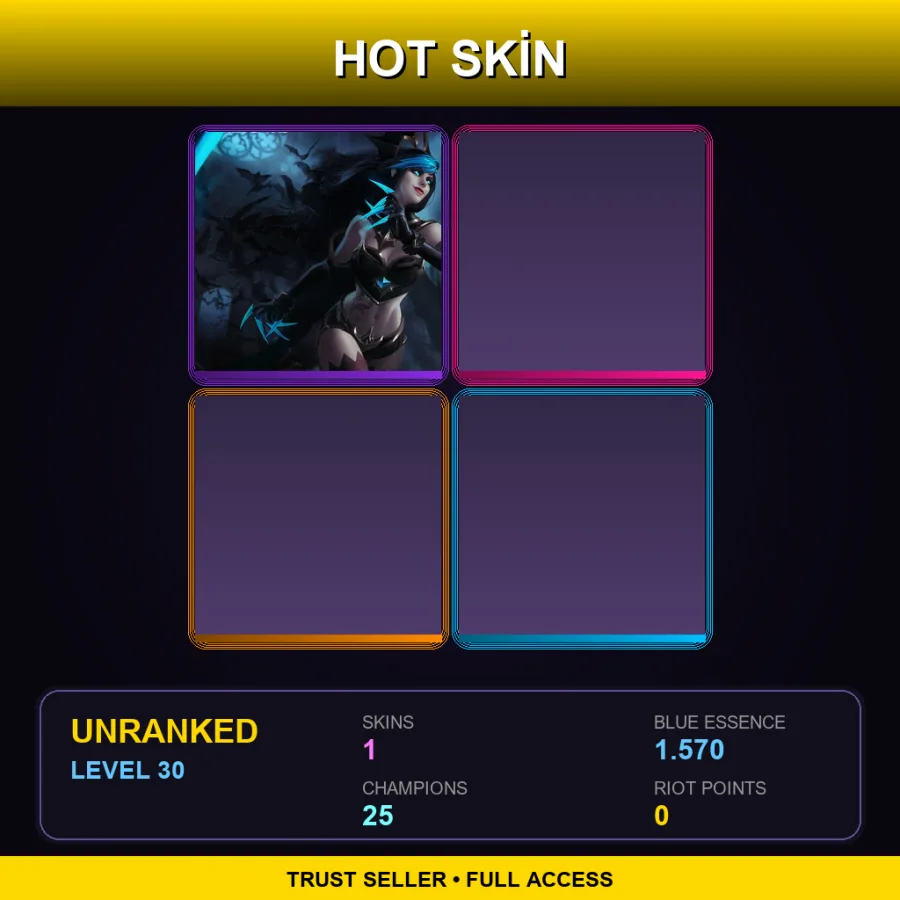 EUNE | Lv30 | Unranked | 1 Skin | 25 Champ