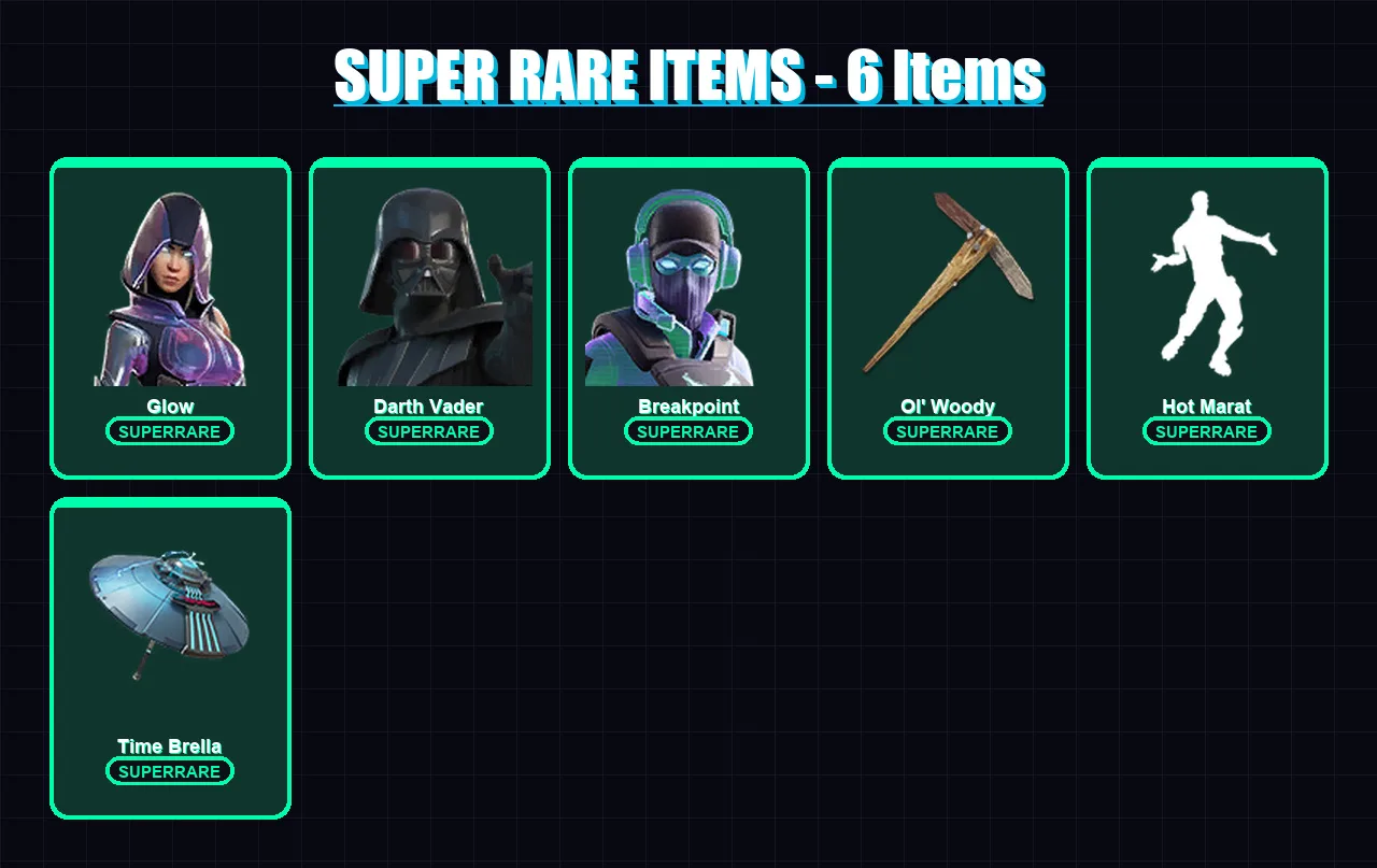 [PC/XBOX/PSN] | Glow | Darth Vader | Breakpoint | Vendetta | Kymera | 168 skin | 192 pickaxe | 171 emote | 160 glider | Lv3796