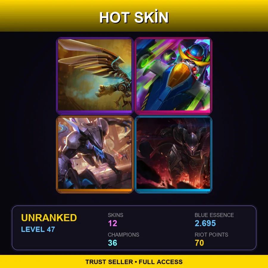 RU | Hextech Anivia | Arcade Corki | PROJECT: Warwick | Dragonslayer Pantheon | 12 Skin | 36 Champ | Lv47