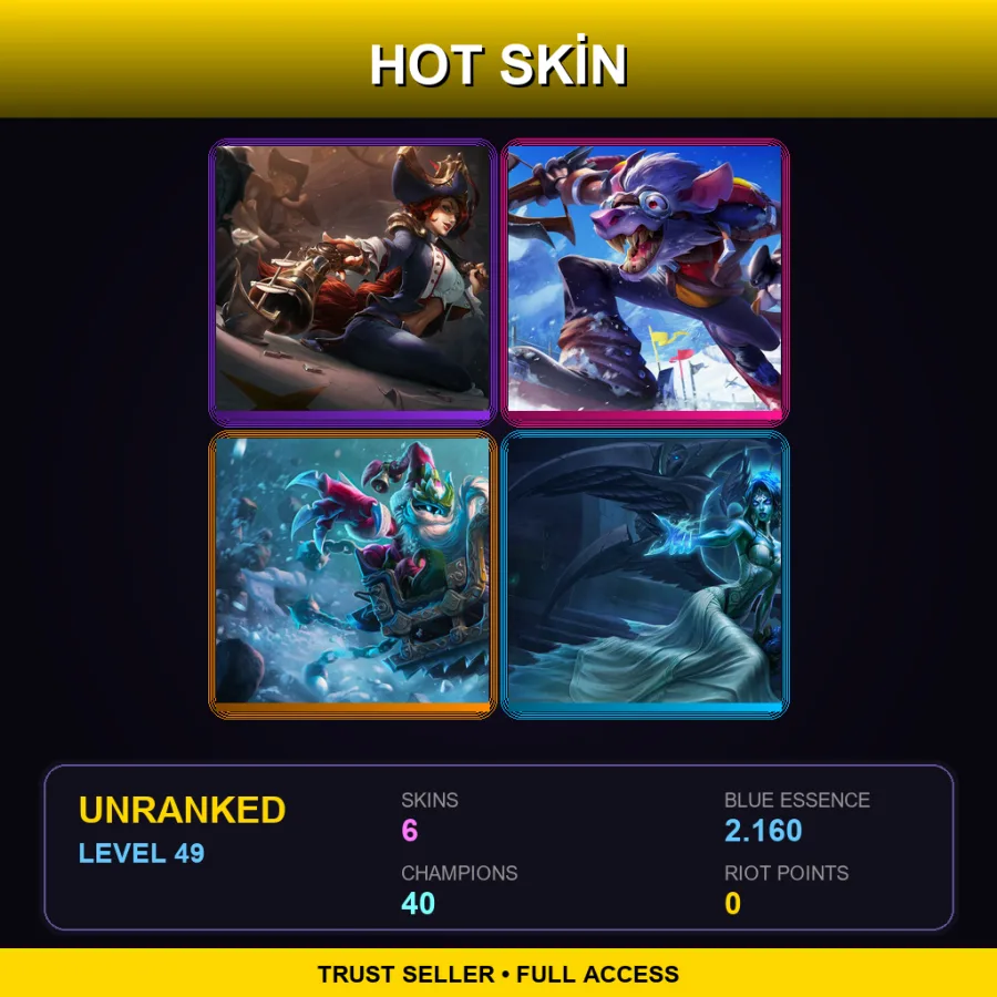 LAS | Lv49 | Unranked | 6 Skin | 40 Champ