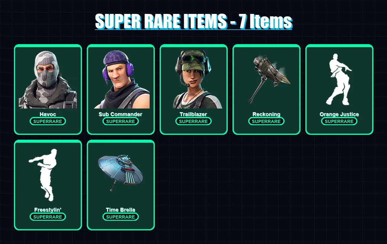 [PC/XBOX/PSN] | Havoc | Sub Commander | Trailblazer | Carbide | Ragnarok | 84 skin | 114 pickaxe | 98 emote | 107 glider | Lv1758