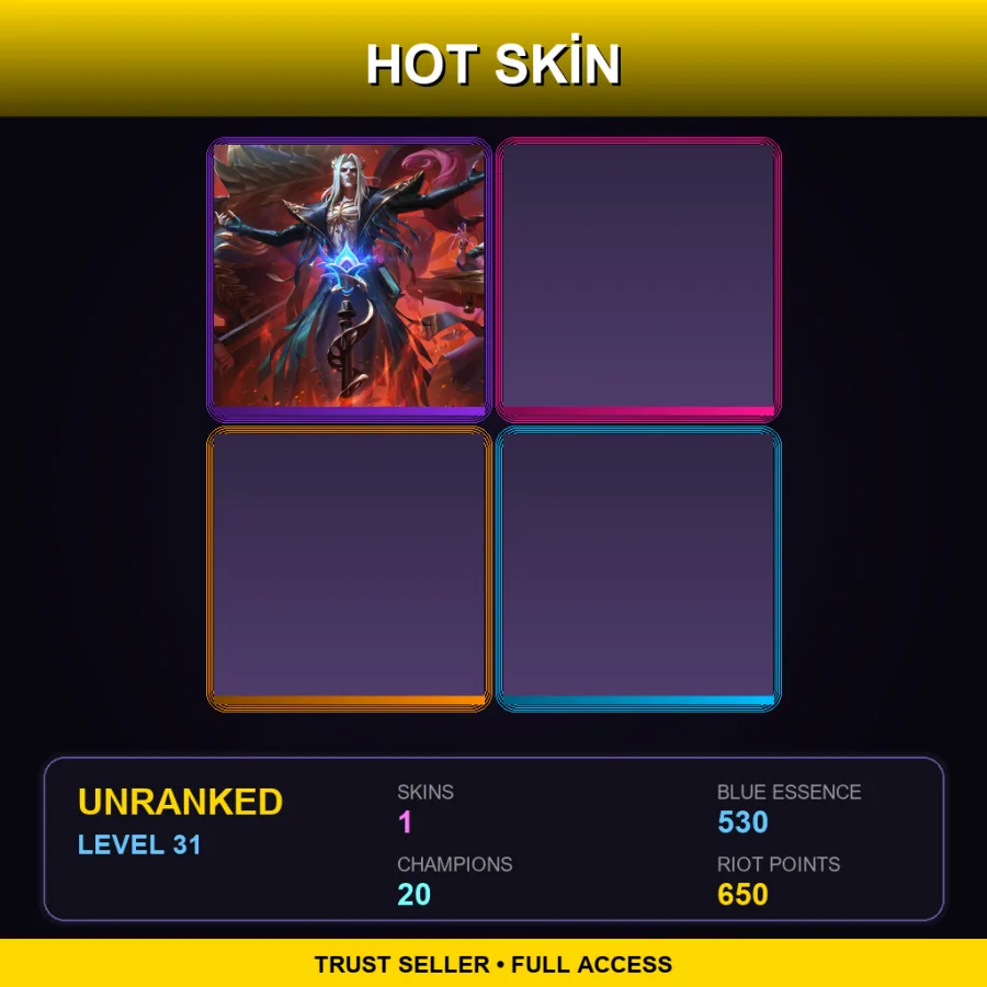 EUNE | Lv31 | Unranked | 1 Skin | 20 Champ — LoL account