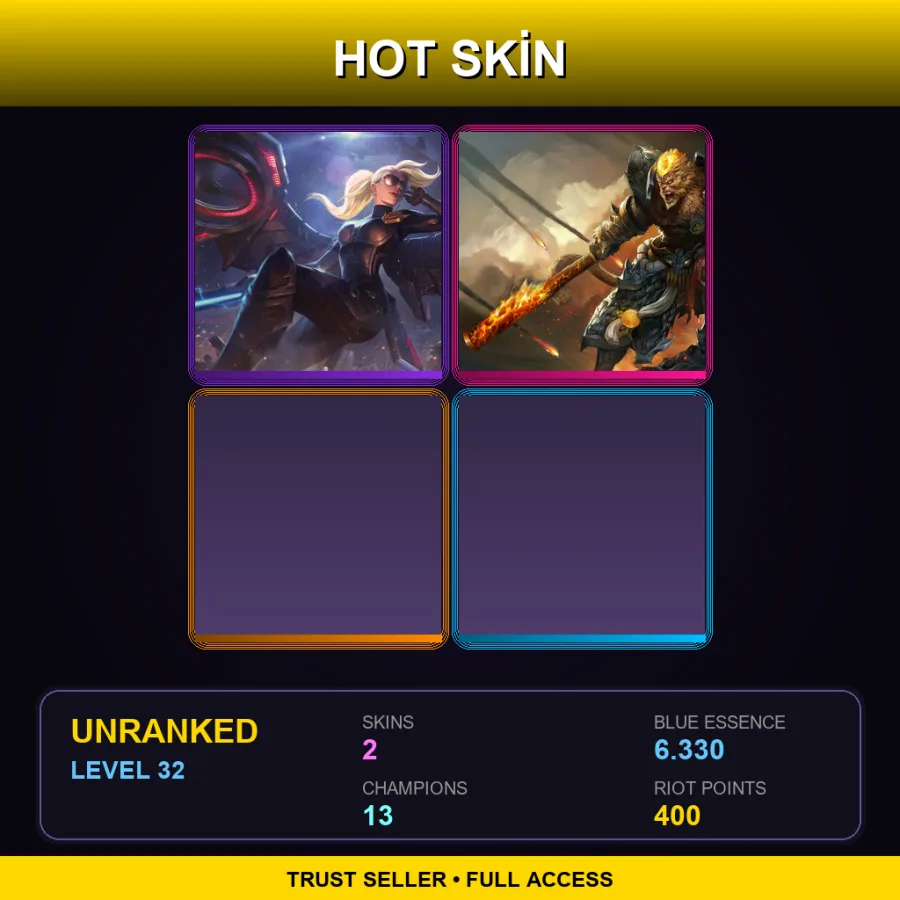 BR | Lv32 | Unranked | 2 Skin | 13 Champ