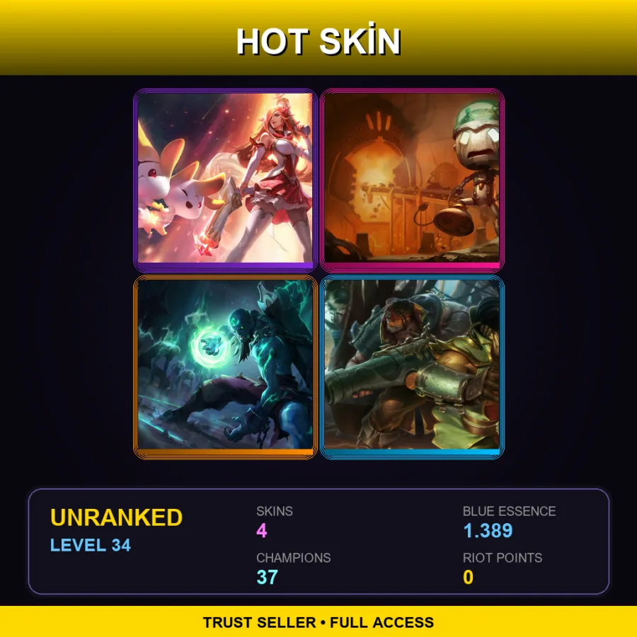 LAS | Lv34 | Unranked | 4 Skin | 37 Champ