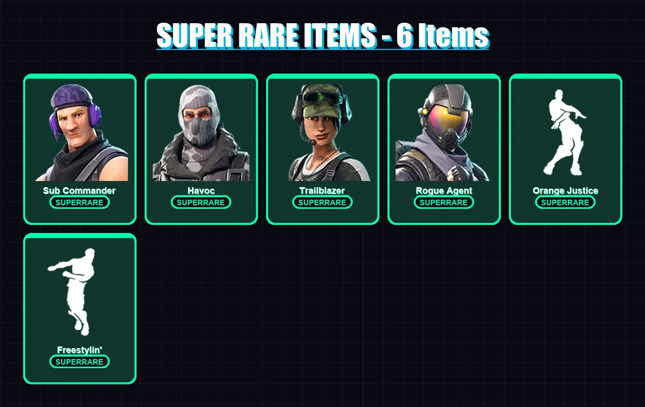 [PC/PSN] | Sub Commander | Havoc | Trailblazer | Rogue Agent | The Ice King | 22 skin | 19 pickaxe | 29 emote | 22 glider | Lv295