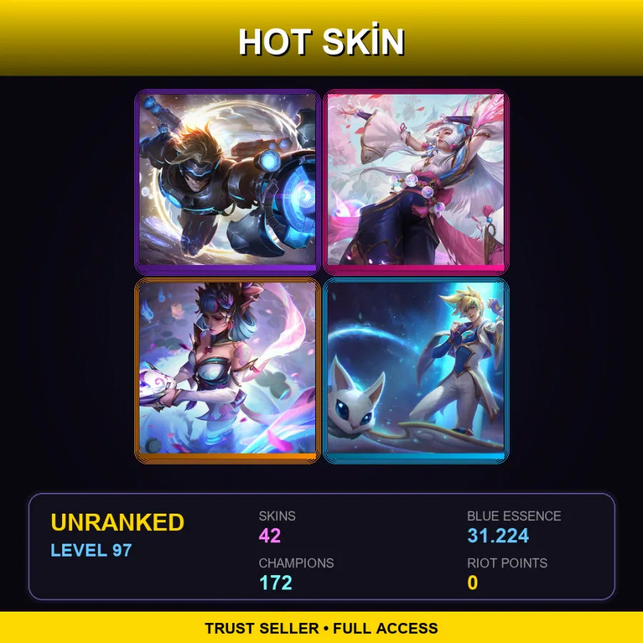 TW | Lv97 | Unranked | 42 Skin | 172 Champ — Vindicator Vayne
