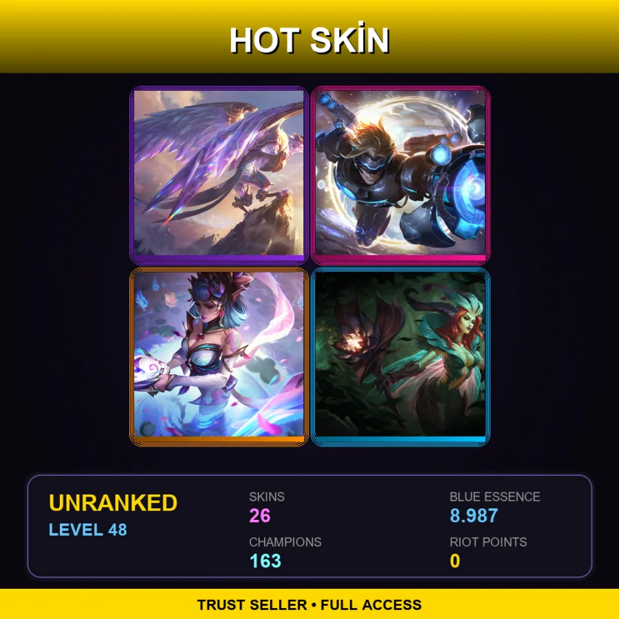 VN | Lv48 | Unranked | 26 Skin | 163 Champ — Edg Viego
