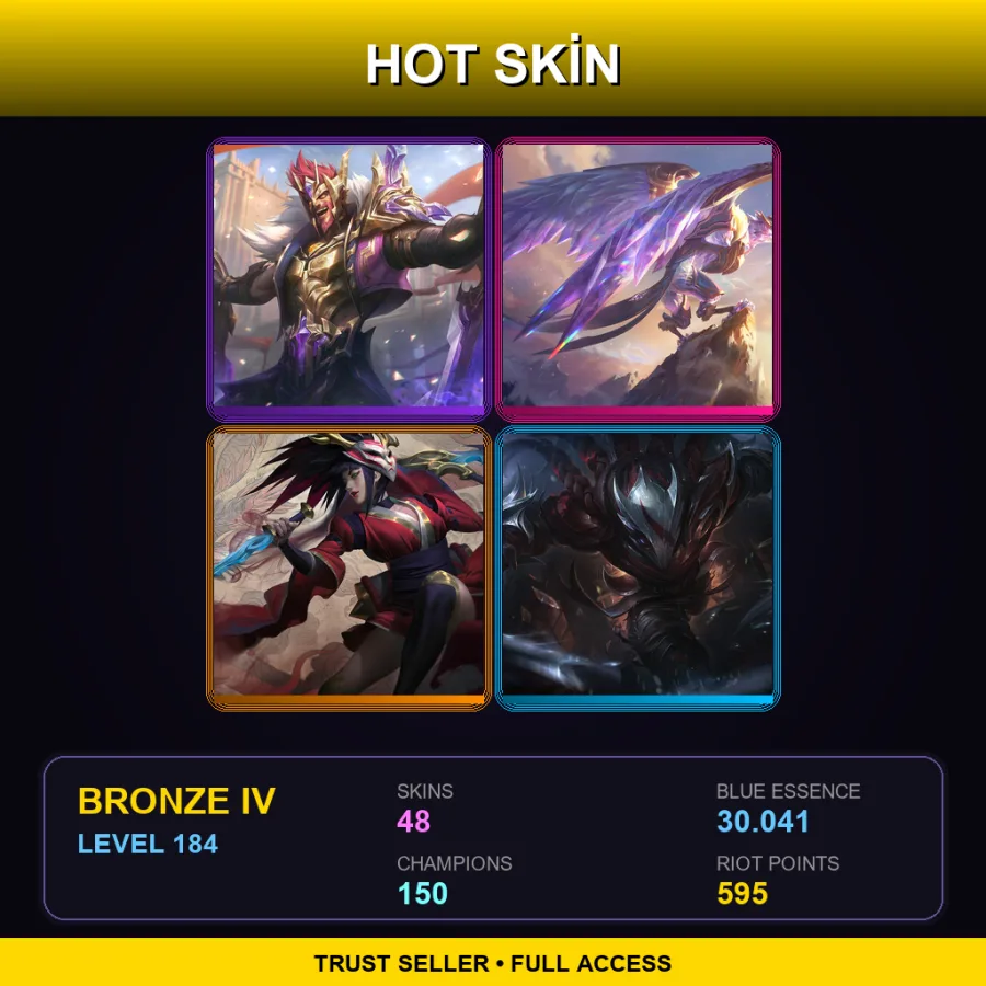 NA | Lv184 | Bronze IV | 48 Skin | 150 Champ