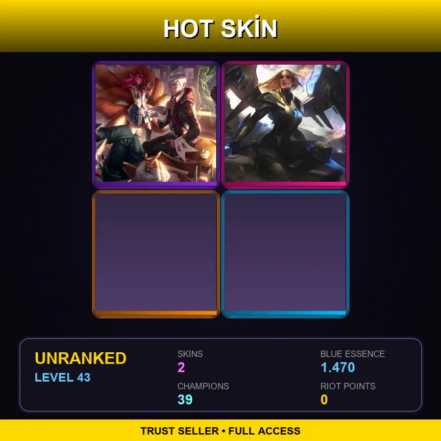 EUNE | Lv43 | Unranked | 2 Skin | 39 Champ