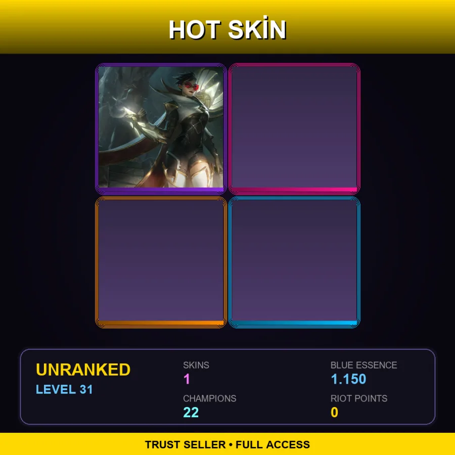 BR | Lv31 | Unranked | 1 Skin | 22 Champ