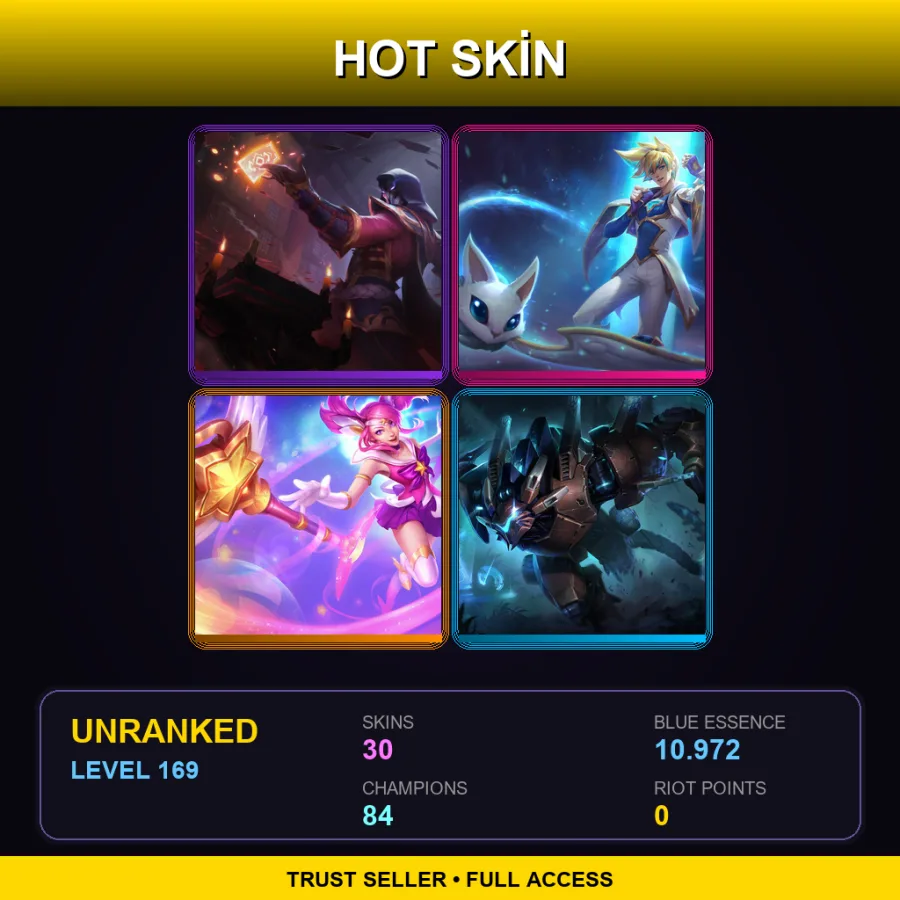 LAN | Lv169 | Unranked | 30 Skin | 84 Champ — Alien Invader Heimerdinger