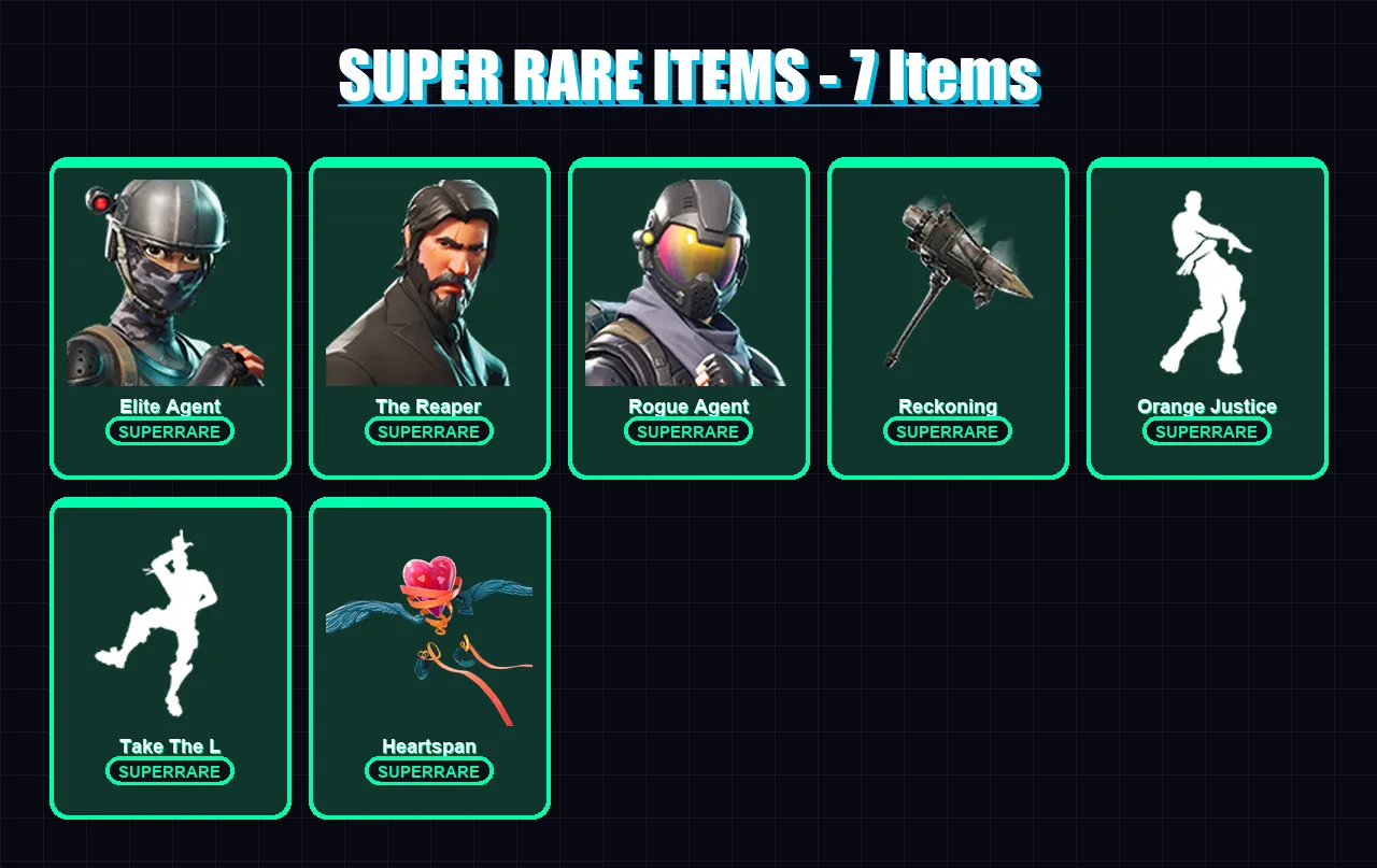 [PC/XBOX/PSN] | Elite Agent | The Reaper | Rogue Agent | Lynx | The Visitor | 51 skin | 42 pickaxe | 40 emote | 50 glider | Lv677