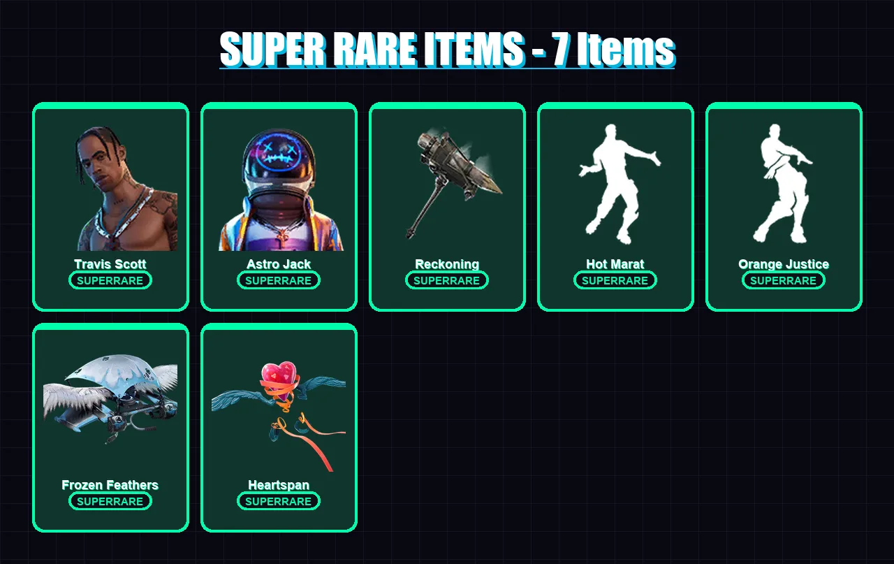 [PS4/PS5/XBOX/PC] | Travis Scott | Astro Jack | Carbide | Fade | Frostbite | 95 skin | 71 pickaxe | 62 emote | 70 glider | Lv877
