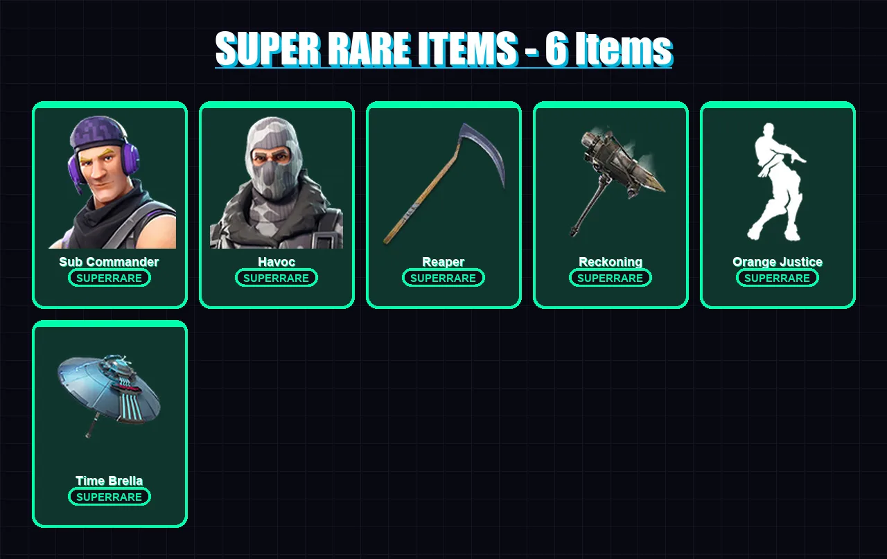 [PC/XBOX/PSN] | Sub Commander | Havoc | Ronin | Calamity | Spectra Knight | 58 skin | 68 pickaxe | 43 emote | 46 glider | Lv497